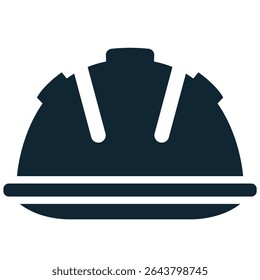Construction helmet icon vector, a symbol of safety and protection. Perfect for themes of workplace security, engineering, building, industrial work, and cautionary signs.