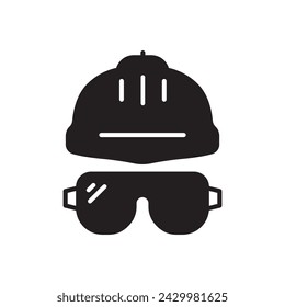 Construction helmet icon. Worker engineer helmet flat sign design. Builder helm symbol pictogram. UX UI icon