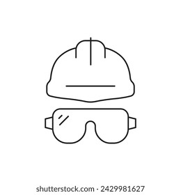 Construction helmet icon. Worker engineer helmet flat sign design. Builder helm symbol pictogram. UX UI icon