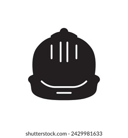 Construction helmet icon. Worker engineer helmet flat sign design. Builder helm symbol pictogram. UX UI icon