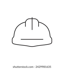 Construction helmet icon. Worker engineer helmet flat sign design. Builder helm symbol pictogram. UX UI icon