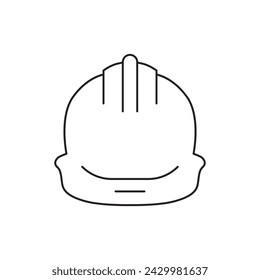 Construction helmet icon. Worker engineer helmet flat sign design. Builder helm symbol pictogram. UX UI icon