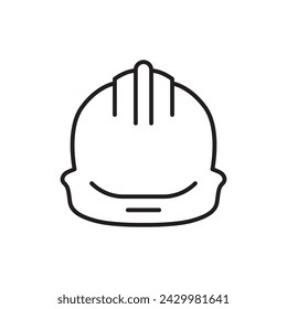 Construction helmet icon. Worker engineer helmet flat sign design. Builder helm symbol pictogram. UX UI icon