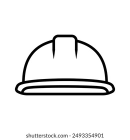 Construction helmet icon. Working hard hat isolated on white background. Vector Illustration.