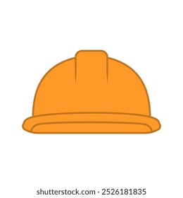 Ícone do capacete de construção. Trabalhando duro chapéu isolado no fundo branco. Ilustração de vetor.