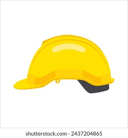 Construction helmet icon. yellow hard hat worker safety isolated on white background. can be used helmet icon for web and mobile phone apps. Vector illustration in flat style