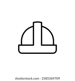 construction helmet iconVector illustration in black