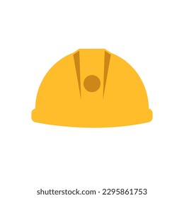 Construction helmet illustration. Vector construction helmet illustration. Construction helmet cartoon style icon. Isolated on a white background.
