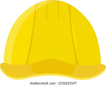 Construction helmet, illustration, vector on a white background.