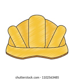 Construction helmet isolated scribble