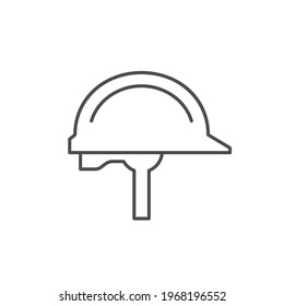 Construction Helmet Line Outline Icon