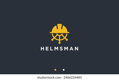 construction helmet logo design vector silhouette illustration