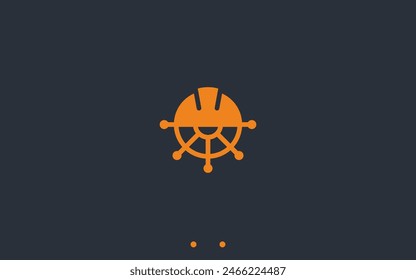 construction helmet logo design vector silhouette illustration