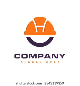 Construction helmet logo icon and vector