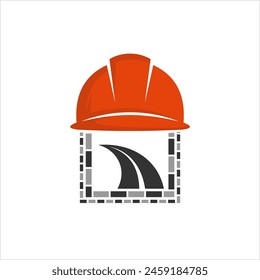 Construction Helmet logo, road logo