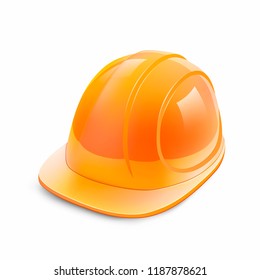 Construction helmet on a white background. Vector illustration