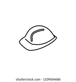 construction helmet outline icon. Element of construction icon for mobile concept and web apps. Thin line construction helmet outline icon can be used for web and mobile on white background