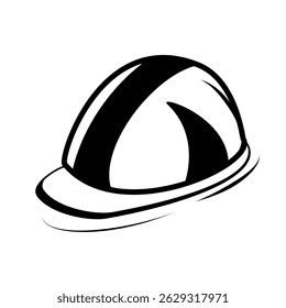 Construction Helmet Outline Icon,  Safety Hard Hat Vector