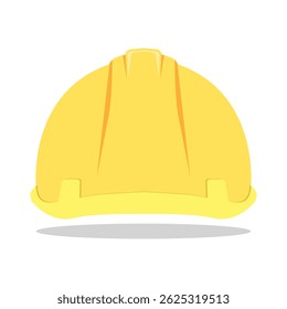 Protetor de capacete de construção. Ilustração de vetor de capacete de construção amarelo