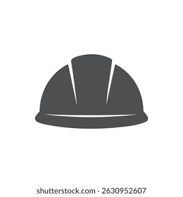 construction helmet, safety helmet, hard hat, safety equipment silhouette icon vector illustration on white background