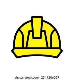 Casco de construcción o icono de casco de seguridad. Adecuado para diseños relacionados con la seguridad, día del trabajo, imágenes de la industria de la construcción, mineros y conceptos de ingeniería.