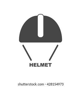 Construction helmet for safety.Vector icon.