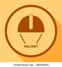 Construction helmet for safety.Vector icon.