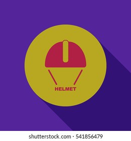 
Construction helmet for safety.Vector icon.