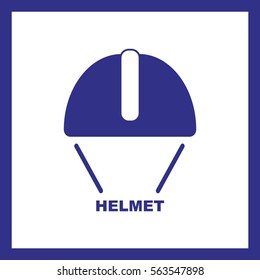 Construction helmet for safety.Vector icon.