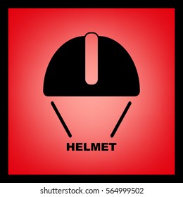 Construction helmet for safety.Vector icon.