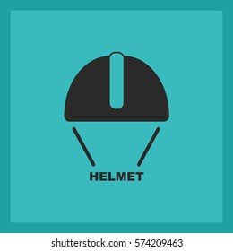 
Construction helmet for safety.Vector icon.