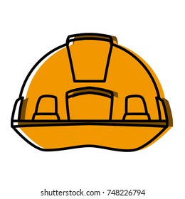 Construction helmet security cute kawaii cartoon