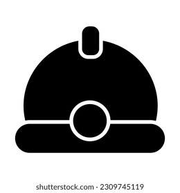 Construction Helmet Vector Glyph Icon For Personal And Commercial Use.
