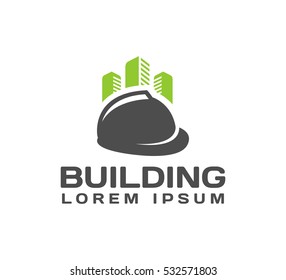 Construction helmet vector icon. Engineering, Architecture Logo. House, Real Estate, Construction, Building Logo. House Vector. House repair logo. Tools icon. Repairs house sign. Home improvement icon