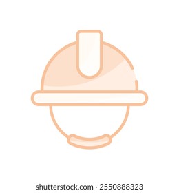 Construction Helmet vector icon stock illustration
