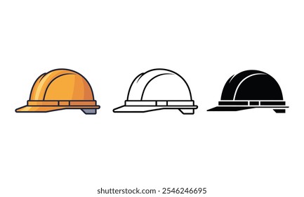 Ilustração do vetor do capacete de construção no fundo branco