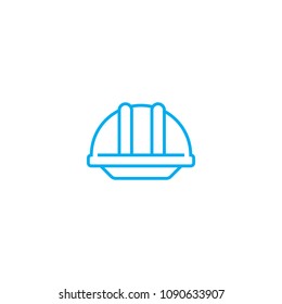 Construction helmet vector thin line stroke icon. Construction helmet outline illustration, linear sign, symbol concept.