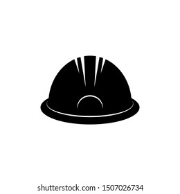 construction helmet. Work Safety first, logo, stop icon