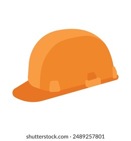 Construction helmet, working tool. Head protection. Isolated vector illustration for your design