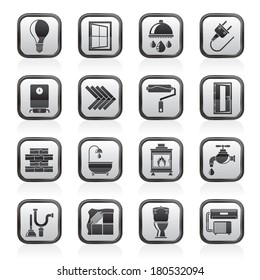 Construction and home renovation icons - vector icon set