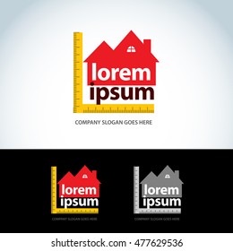 Construction homes logo template. Home builder logotype. House abstract icon.Isolated vector illustration.