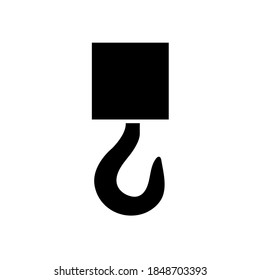 Construction hook icon, logo isolated on white background