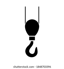 Construction hook icon, logo isolated on white background