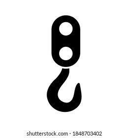 Construction hook icon, logo isolated on white background