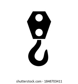 Construction hook icon, logo isolated on white background
