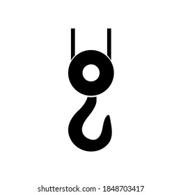 Construction hook icon, logo isolated on white background