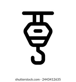 construction hook icon. vector line icon for your website, mobile, presentation, and logo design.