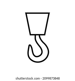 Bauhakensymbol, Haken-Vektorsymbol der Industrie einzeln auf weißem Hintergrund