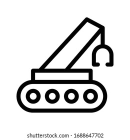 construction hook vector thin line icon 