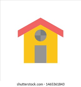 Construction, House  Flat Color Icon. Vector icon banner Template. Vector Icon Template background